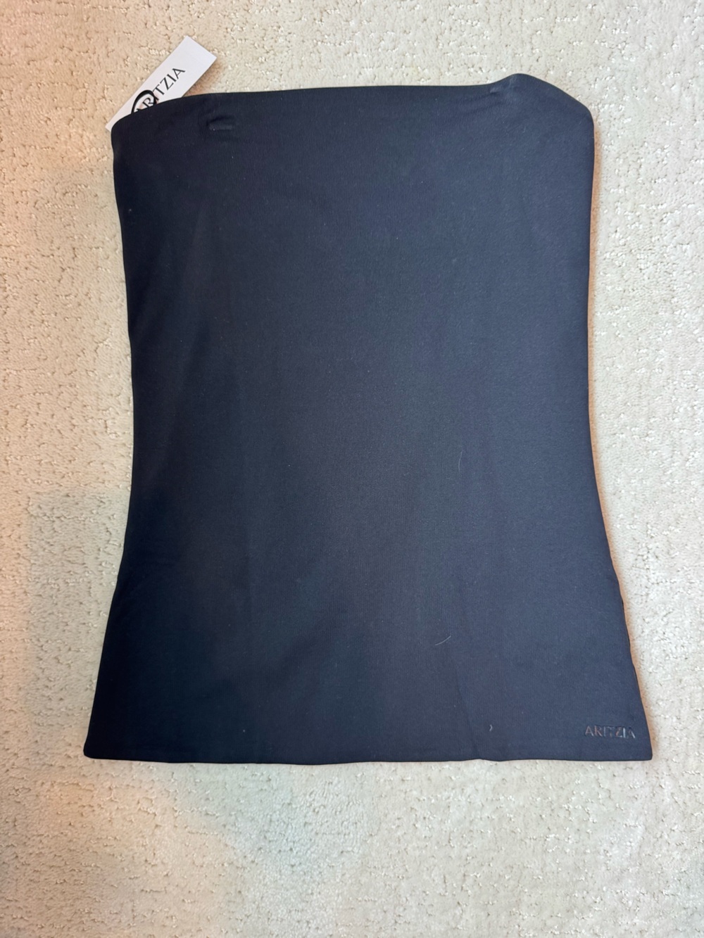 Aritzia Black Seamless Bandeau Top size small new